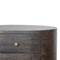 Ash Black Bedside with Brass Legs Sleeping Artisan Furniture 