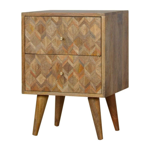 Assorted Oak-ish Bedside Sleeping Artisan Furniture 