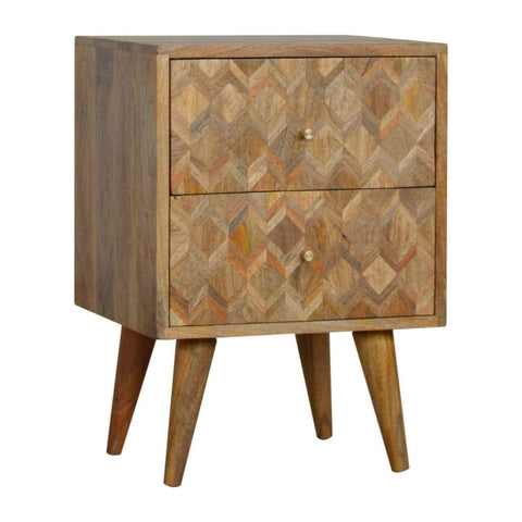 Assorted Oak-ish Bedside Sleeping Artisan Furniture 