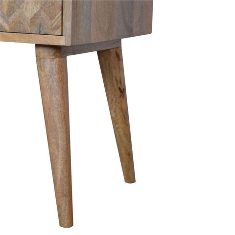 Assorted Oak-ish Bedside with Open Slot Sleeping Artisan Furniture 