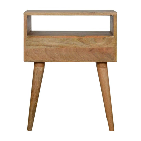 Assorted Oak-ish Bedside with Open Slot Sleeping Artisan Furniture 