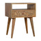 Assorted Oak-ish Bedside with Open Slot Sleeping Artisan Furniture 
