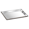 Astor Distressed Large Mirrored Tray With Wooden Detailing Accessories Hill Interiors 