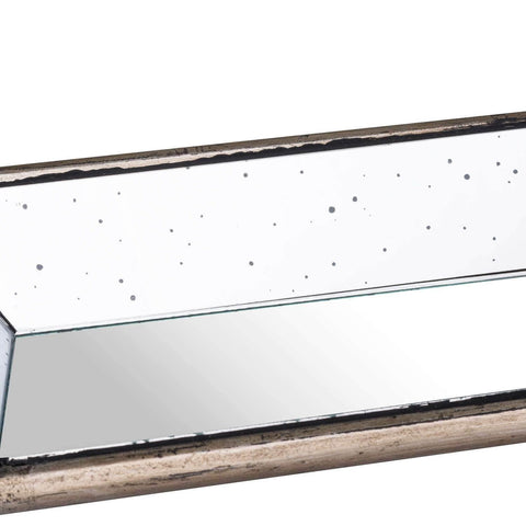 Astor Distressed Mirrored Display Tray With Wooden Detailing Accessories Hill Interiors 