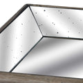 Astor Distressed Mirrored Tray With Wooden Detailing Accessories Hill Interiors 