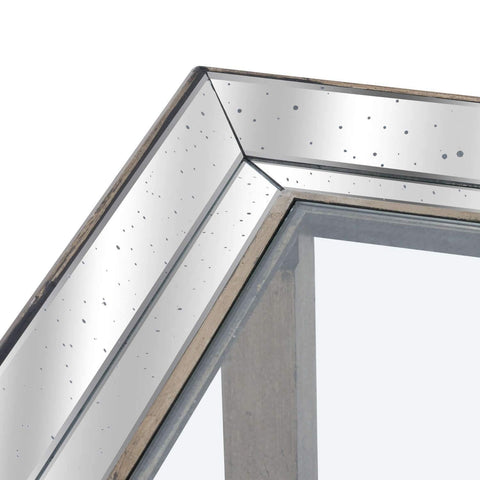 Astor Glass Side Table With Mirror Detailing Living Hill Interiors 