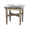 Astor Glass Side Table With Mirror Detailing Living Hill Interiors 