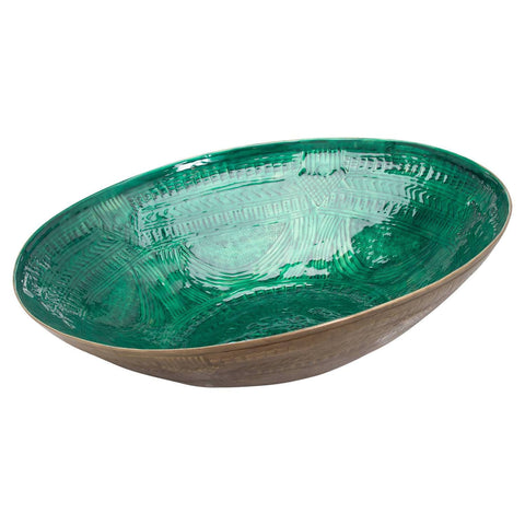 Aztec Collection Brass Embossed Ceramic Dipped Bowl Accessories Hill Interiors 