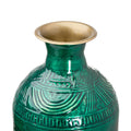 Aztec Collection Brass Embossed Ceramic Dipped Lebes Vase Accessories Hill Interiors 