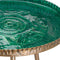 Aztec Collection Brass Embossed ceramic Dipped Side Table Living Hill Interiors 