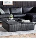 Barham Slab Black Leather Living Regency Studio 