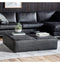 Barham Slab Black Leather Living Regency Studio 