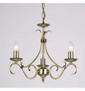 Bernice 3 Pendant Light Antique Brass Lighting Regency Studio 
