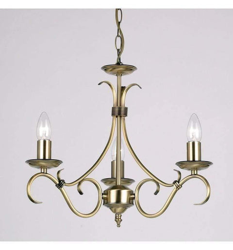 Bernice 3 Pendant Light Antique Brass Lighting Regency Studio 
