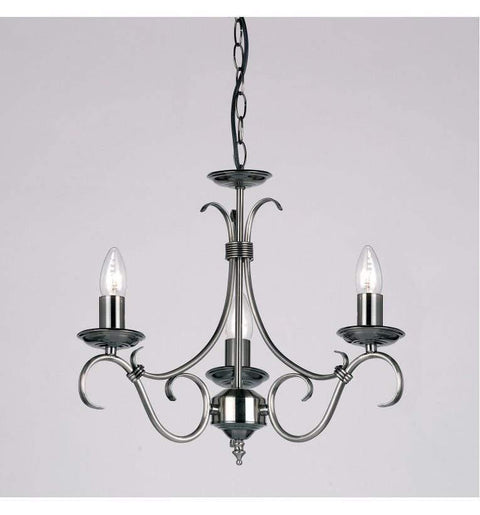 Bernice 3 Pendant Light Antique Silver Lighting Regency Studio 
