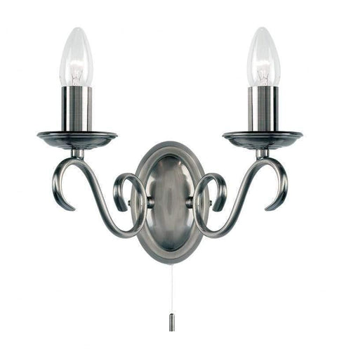 Bernice Wall Light Antique Silver Lighting Regency Studio 