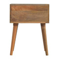 Black Floral Screen Printed Bedside Sleeping Artisan Furniture 