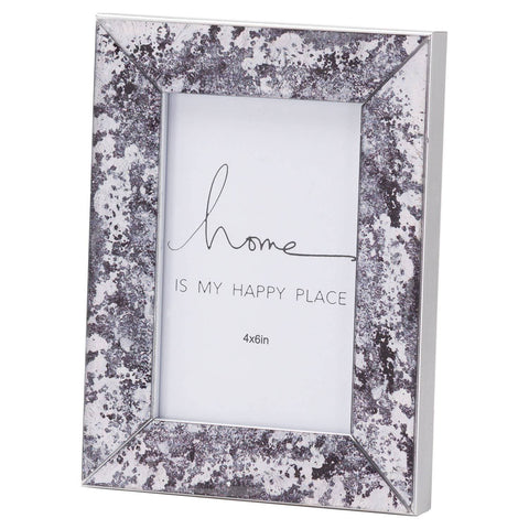 Black Foil Metallic 4X6 Frame Accessories Hill Interiors 