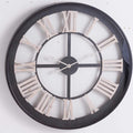 Black Framed Skeleton Clock With Gold Roman Numerals Accessories Hill Interiors 
