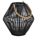Black Rattan Large Convex Lantern Accessories Hill Interiors 