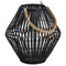 Black Rattan Large Convex Lantern Accessories Hill Interiors 