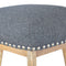 Black Tweed Studded Bar Stool Dining Artisan Furniture 