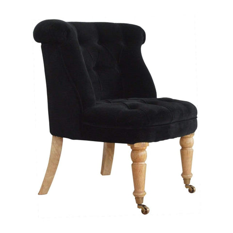 Black Velvet Accent Chair Living Artisan Furniture 