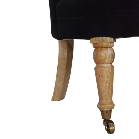 Black Velvet Accent Chair Living Artisan Furniture 