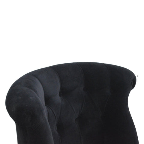 Black Velvet Accent Chair Living Artisan Furniture 