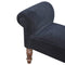 Black Velvet Bench Living Artisan Furniture 