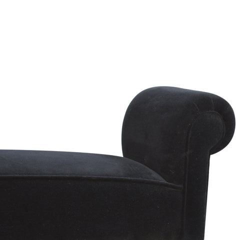 Black Velvet Bench Living Artisan Furniture 