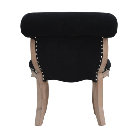 Black Velvet Studded Chair Living Artisan Furniture 