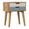 Blue and White Bedside Sleeping Artisan Furniture 