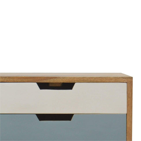 Blue and White Bedside Sleeping Artisan Furniture 