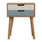 Blue and White Bedside Sleeping Artisan Furniture 