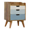 Blue and White Gradient Bedside Sleeping Artisan Furniture 