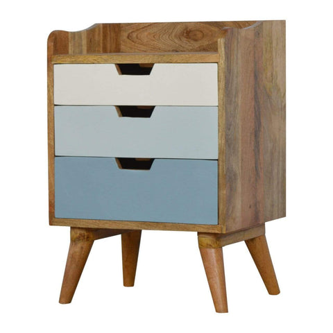 Blue and White Gradient Bedside Sleeping Artisan Furniture 