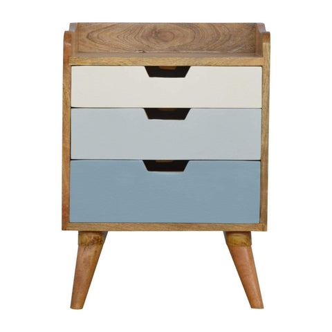 Blue and White Gradient Bedside Sleeping Artisan Furniture 