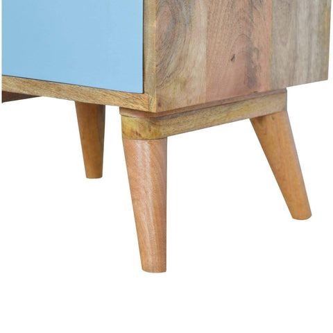 Blue and White Gradient Bedside Sleeping Artisan Furniture 