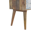 Blue Floral Screen Printed Bedside Sleeping Artisan Furniture 