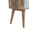 Blue Floral Screen Printed Bedside Sleeping Artisan Furniture 