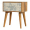 Blue Floral Screen Printed Bedside Sleeping Artisan Furniture 