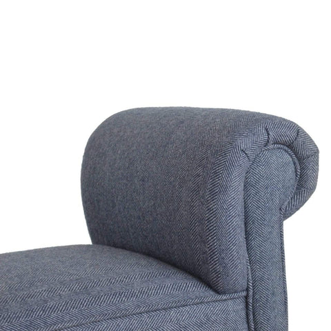 Blue Tweed Bedroom Bench Living Artisan Furniture 