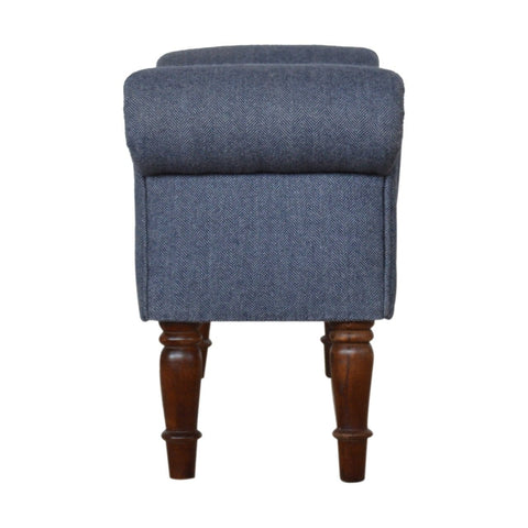 Blue Tweed Bedroom Bench Living Artisan Furniture 