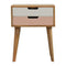 Blush Pink and White Bedside Sleeping Artisan Furniture 