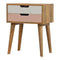 Blush Pink and White Bedside Sleeping Artisan Furniture 