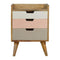 Blush Pink and White Gradient Bedside Sleeping Artisan Furniture 