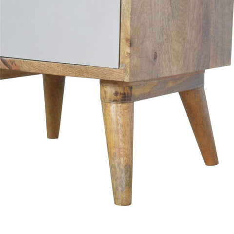 Blush Pink and White Gradient Bedside Sleeping Artisan Furniture 