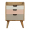 Blush Pink and White Gradient Bedside Sleeping Artisan Furniture 