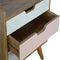 Blush Pink and White Gradient Bedside Sleeping Artisan Furniture 